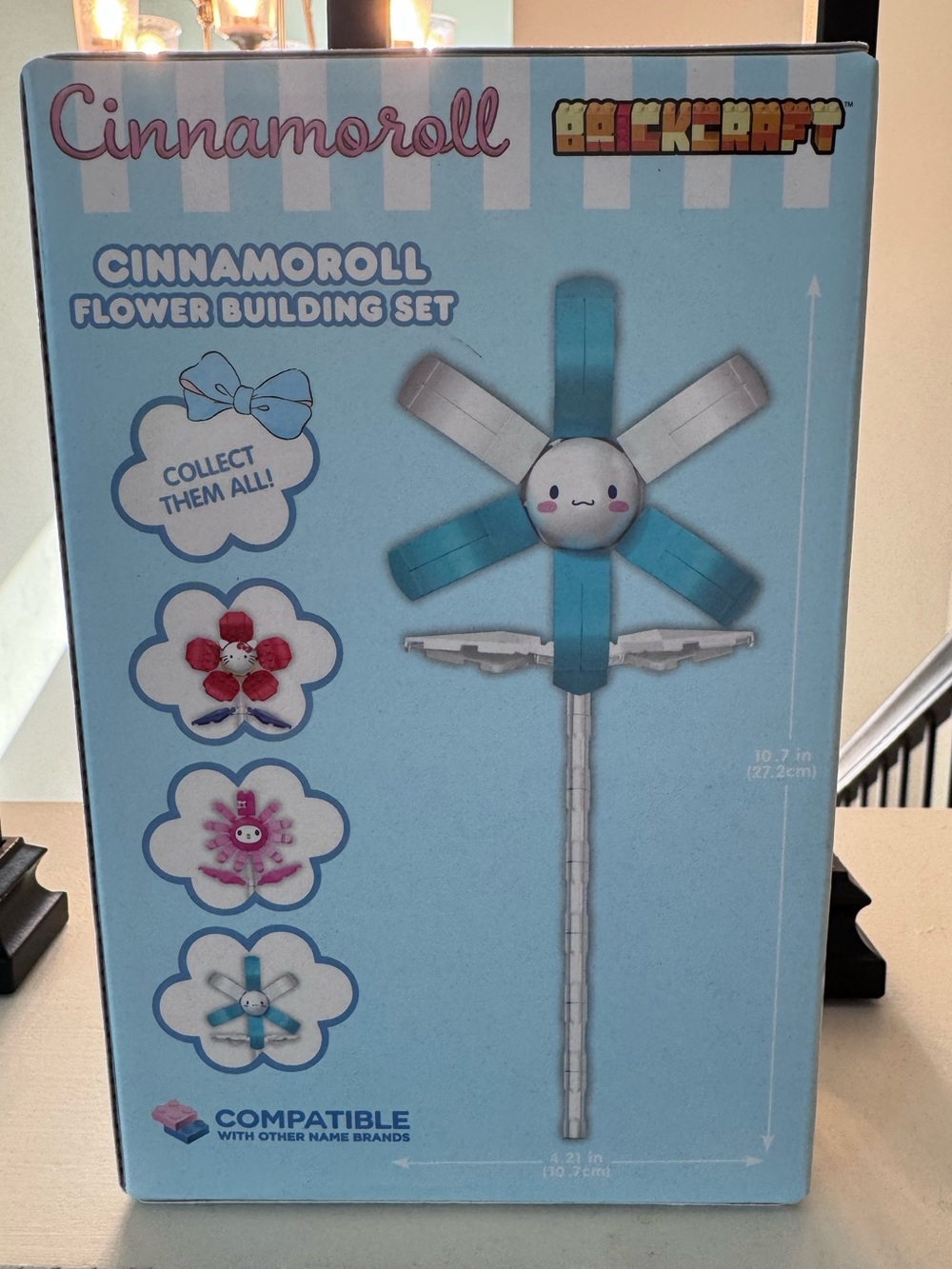 Cinnamoroll Flower Building Set – Blue & White Kids Construction Toy